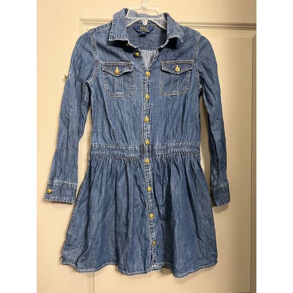 Polo Ralph Lauren Other - Polo Ralph Lauren Girl’s Denim Longsleeve Dress - Size 12